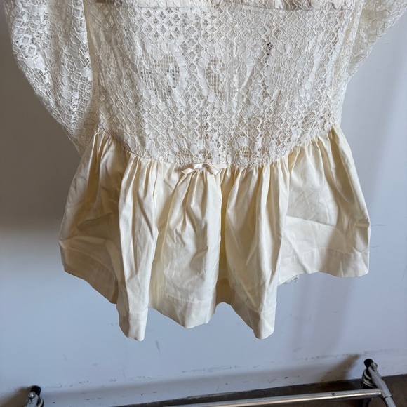 $289 NWT For Love & Lemons Doily Lace Mini Dress in Cream Sz Small S - Picture 8 of 16